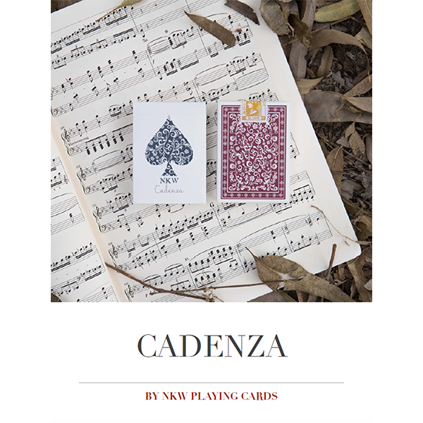 Purchase the full e-book by NKW Playing Cards, explaining all features of Cadenza and routines you can perform with the special gaff cards.
